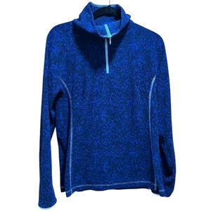 Columbia Women’s Arctic Air Half Zip Polar Fleece Pullover Jacket Large Cobalt
